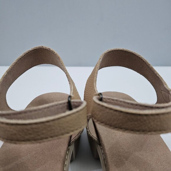 NEW Munro Conner Sandal Womens 10 WIDE Tan Leather Woven Platform Comfort Summer - Picture 7 of 14